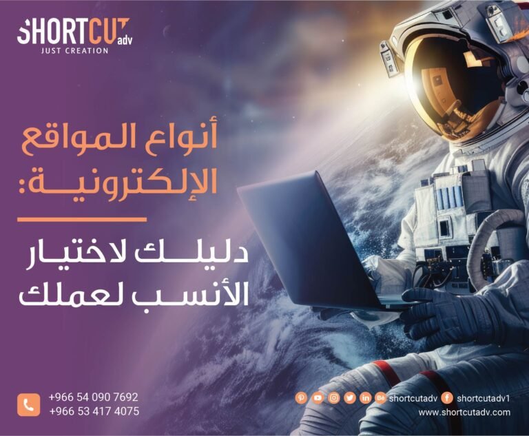 أنواع المواقع الإلكترونية: دليلك لاختيار الأنسب لعملك